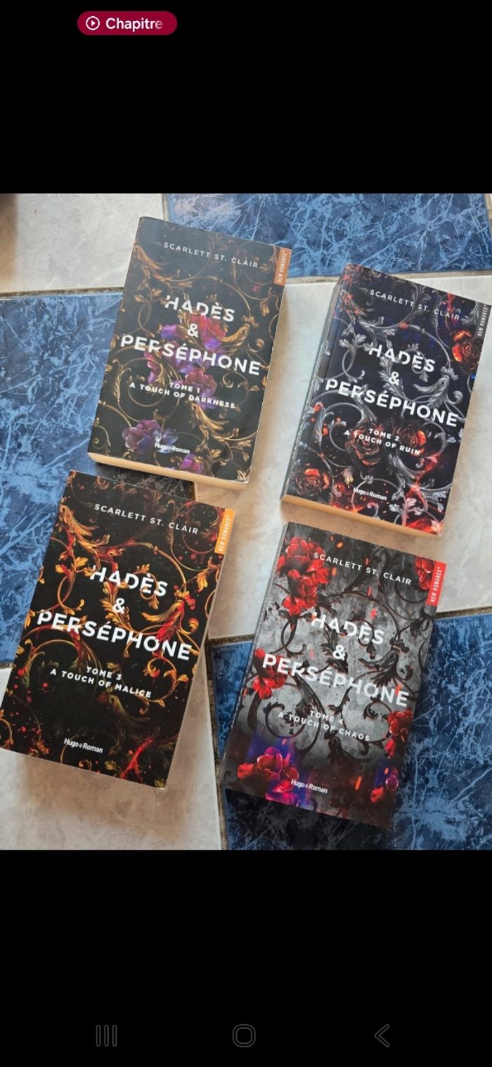 Lot complet des 4 tomes de la saga "Hadès et Persephone"