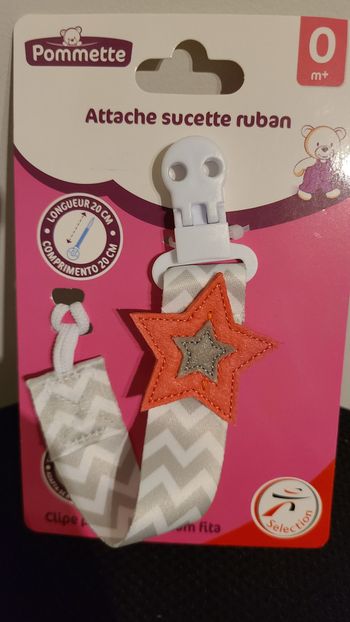 Attache-tétine colorée