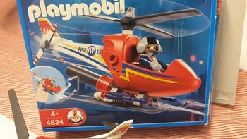 Playmobil hélicoptère pompier