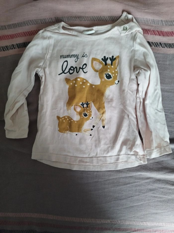 T shirt manche longue fille 12 mois