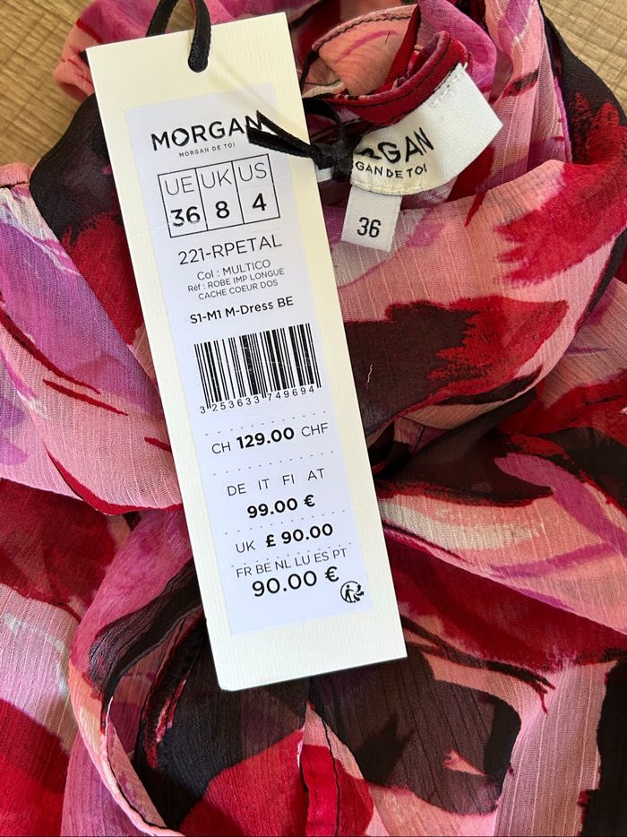 Robe longue rose neuve à manches longues Morgan taille 36 (valeur 90€) - photo numéro 9