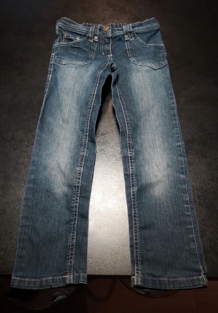 Jeans fille bleu