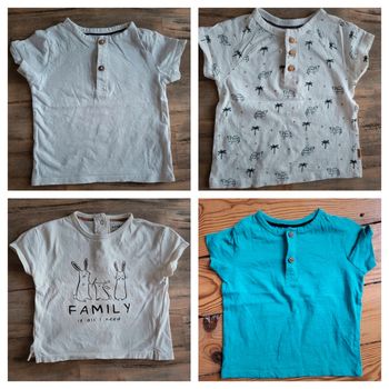 Lot 4 t-shirt 12 mois