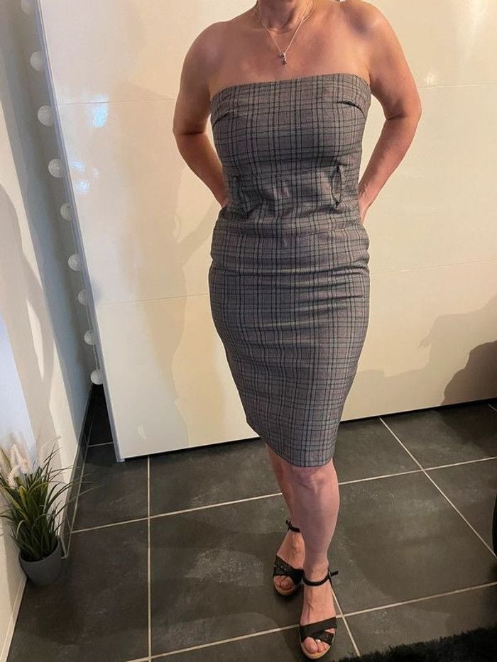 Robe bustier grise 40