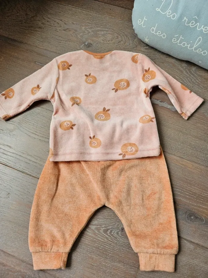 Pyjama velours mixte 1/3mois - photo numéro 3