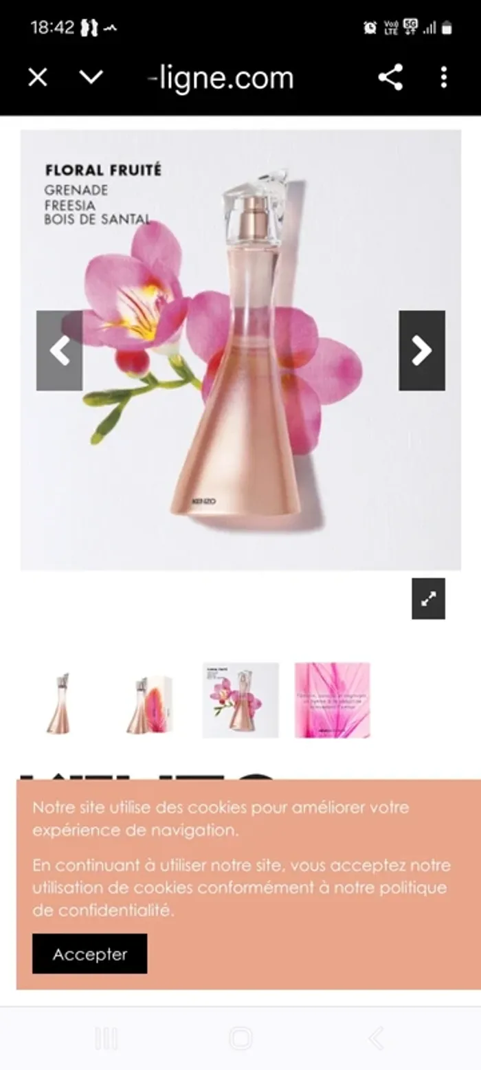 Eau de parfum Kenzo jeu d'amour 33ml, bouteille remplie 1/2 - photo numéro 3