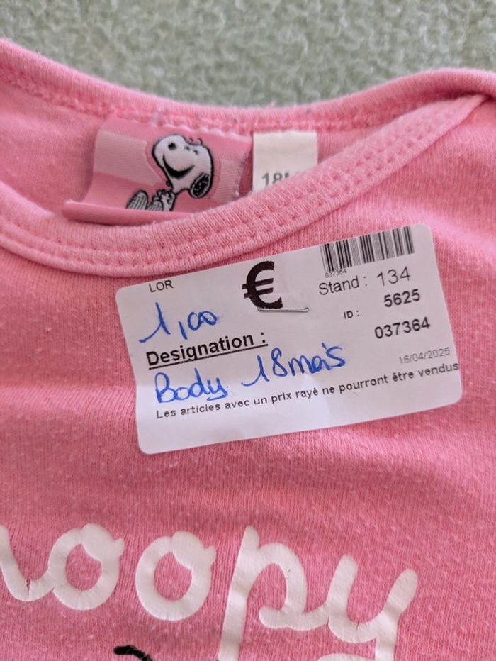 Body manches longues rose 18 mois - photo numéro 2