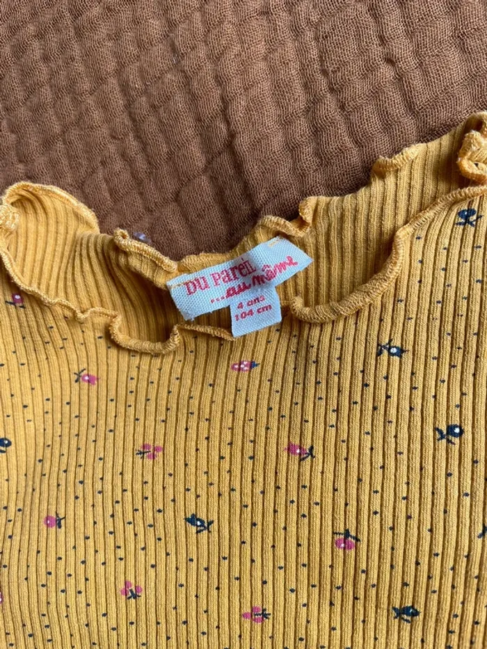 Haut côtelé jaune du pareil au même 4 ans - photo numéro 2