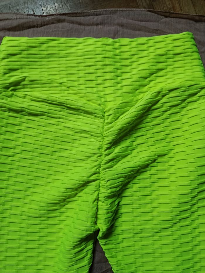 Legging femme jaune fluo en s - photo numéro 4