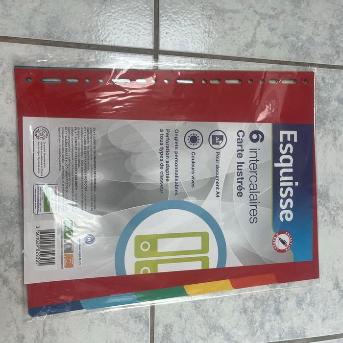 6 intercalaires esquisse A4