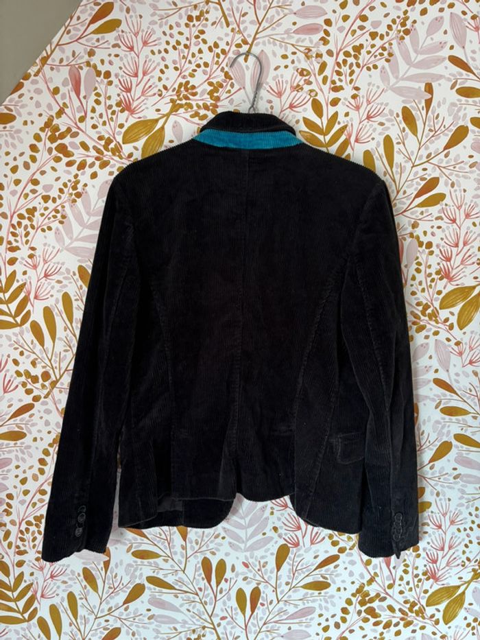 Veste tailleur côtelé noir Tommy Hilfiger - photo numéro 3