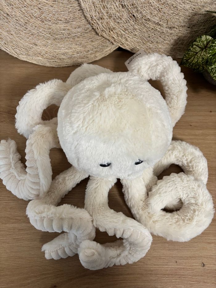Neuf doudou poulpe pieuvre crème ostaria les minis - photo numéro 2