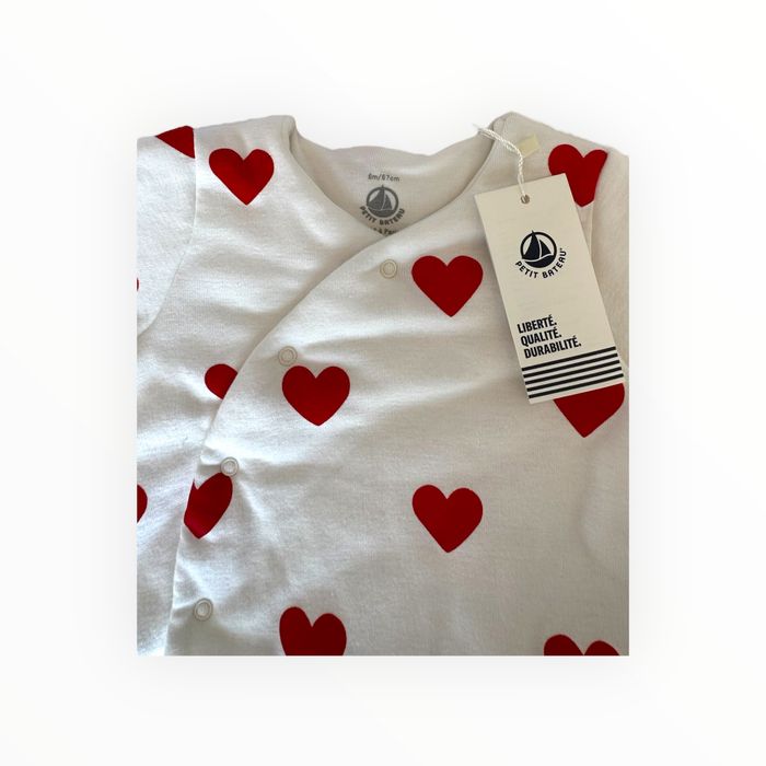 Combinaison ouatinée Petit Bateau Coeurs 6 mois NAE (41€) - photo numéro 3
