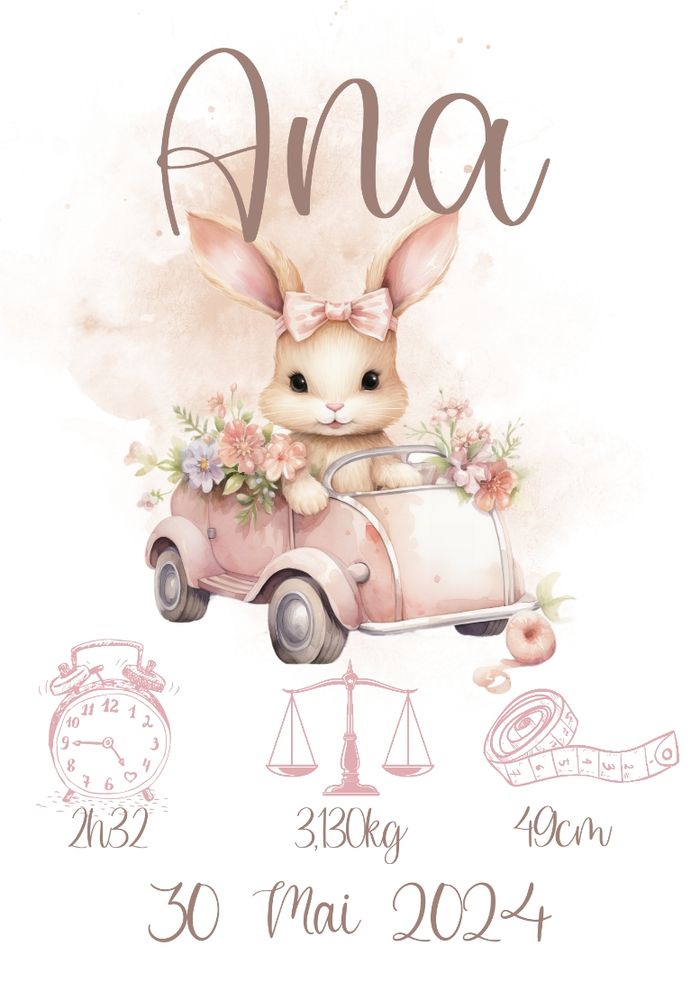 affiche naissance personnalisé - photo numéro 2