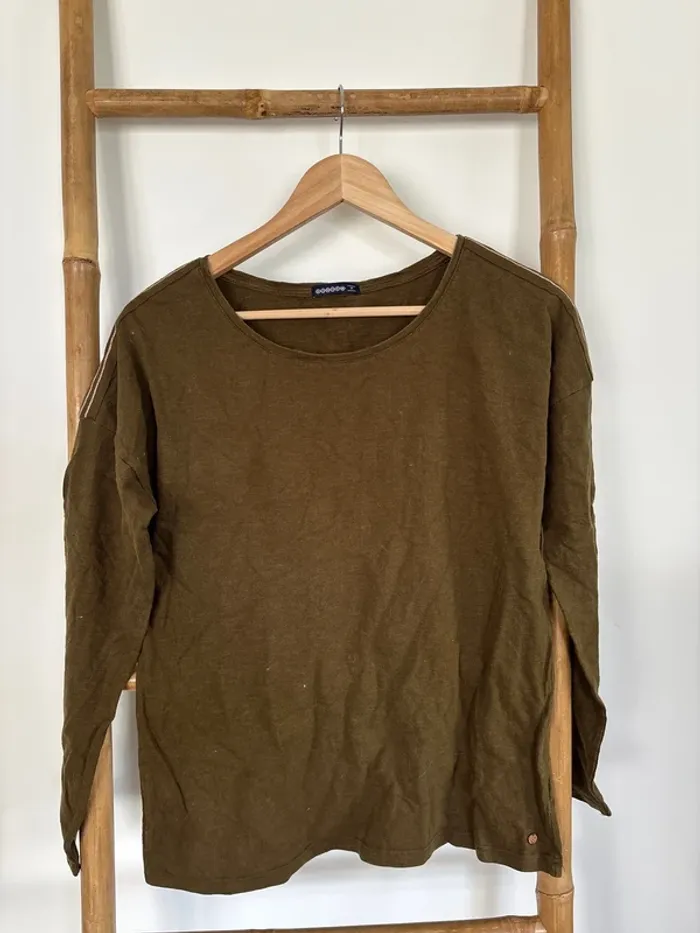 t-shirt à manches longues kaki bonobo taille M