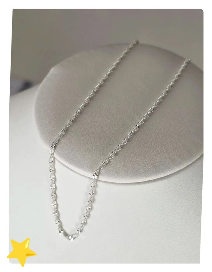Collier maille Torsadé 2mm 45cm - photo numéro 2