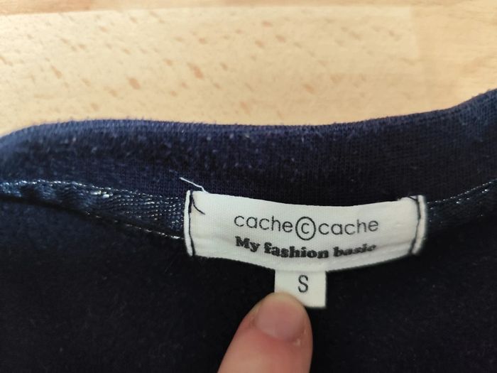 Sweat fin bleu marine cache-cache taille S back to cool - photo numéro 3