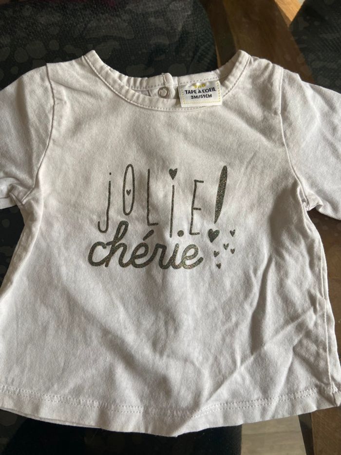 T-shirt jolie chérie - photo numéro 2