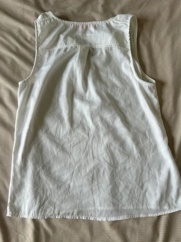 Blouse sans manches blanc cache cache taille m - photo numéro 2