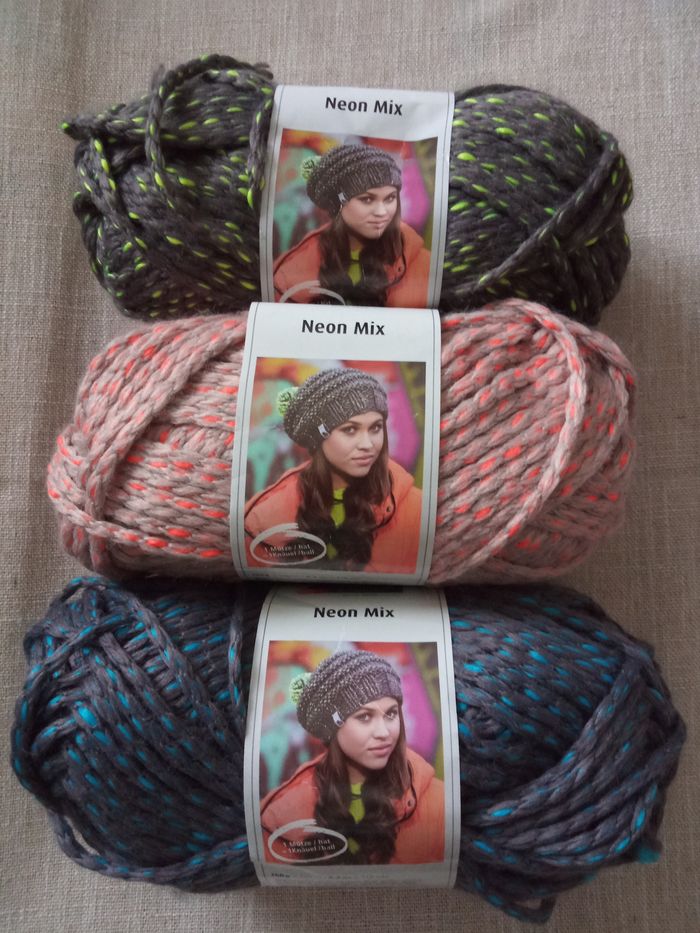 Lot de 3 Pelotes (Néon Mix) 150g "Schachenmayr" - Neuves