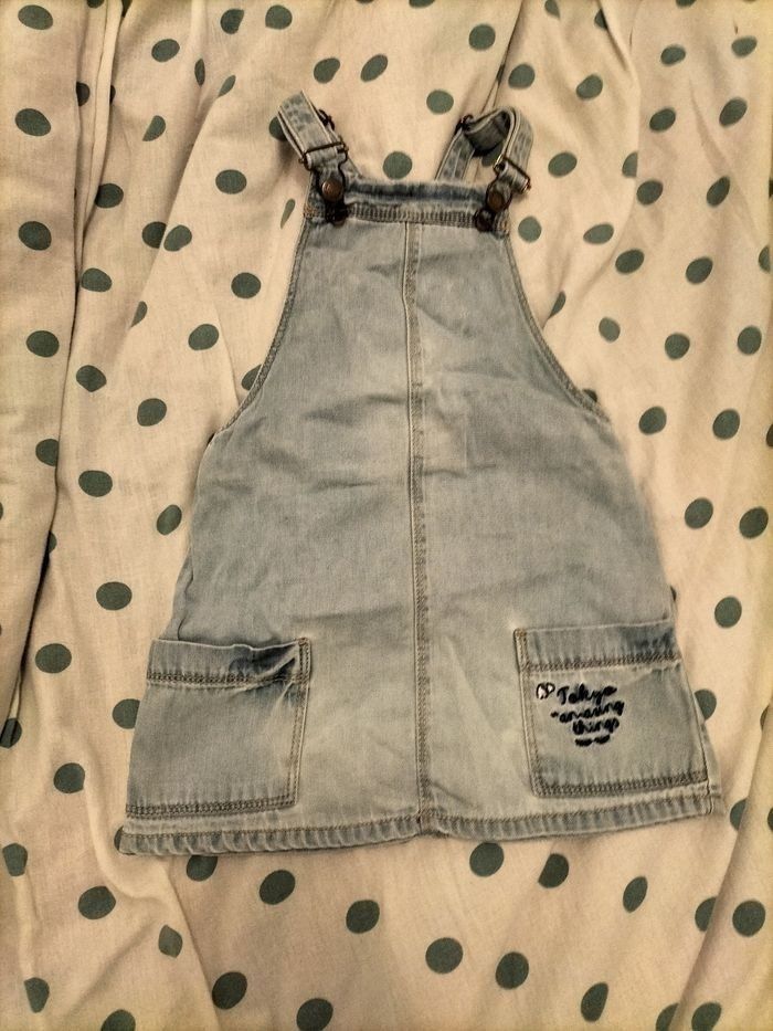 Salopette robe en jean - photo numéro 2