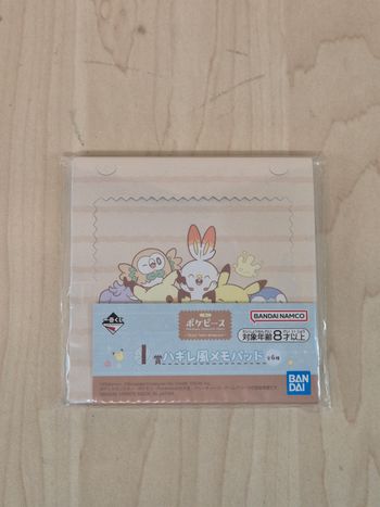 Bloc memo Pokemon Ichibankuji Poke Peace Peaceful Place