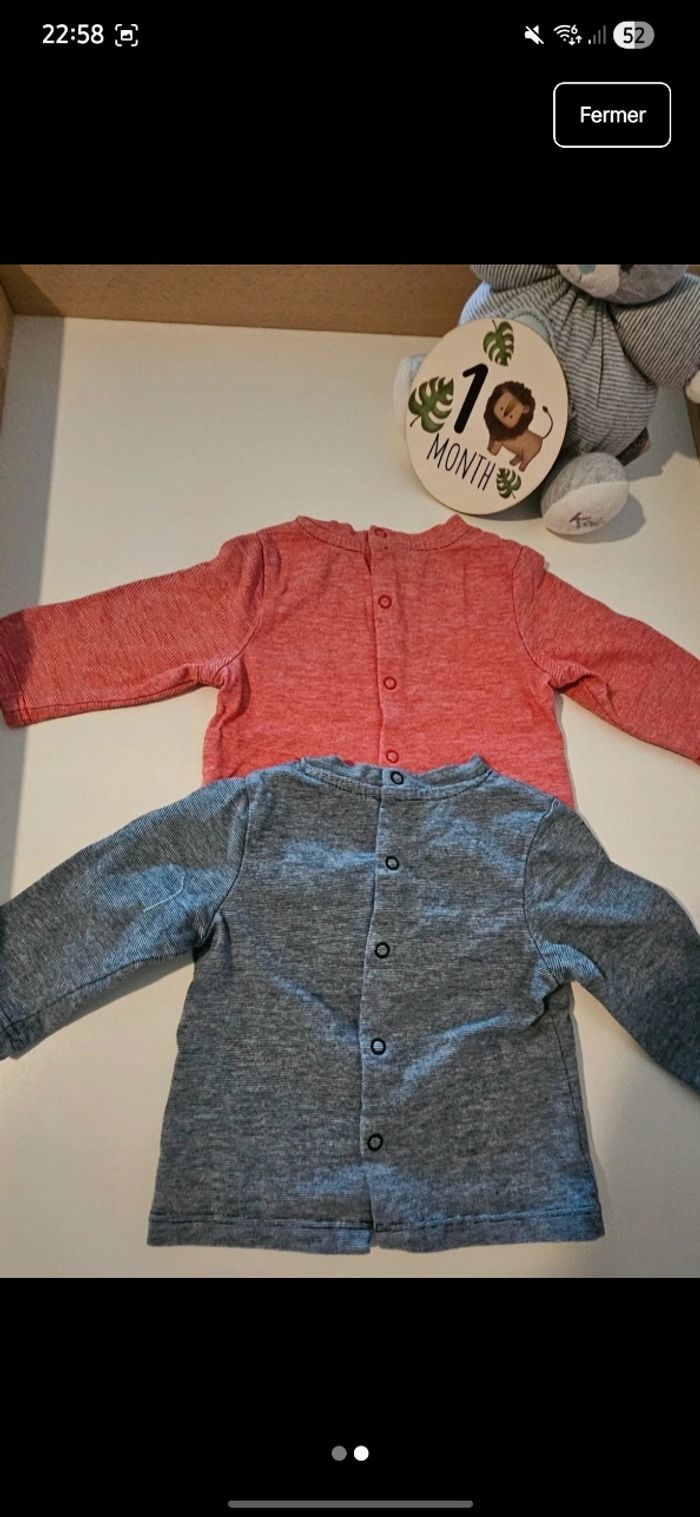 Lot T shirt Obaibi 1 mois - photo numéro 2