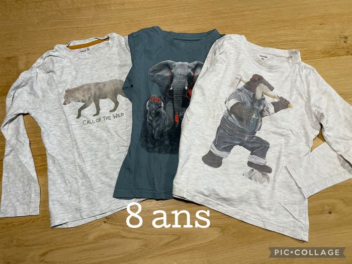 Lot 3 tshirts manches longues 8 ans