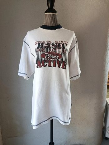 T-shirt long blanc Taille L