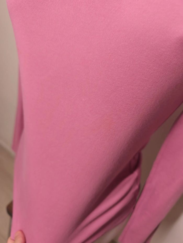 T-shirt manche longue Benetton Femme Taille M Rose - photo numéro 6