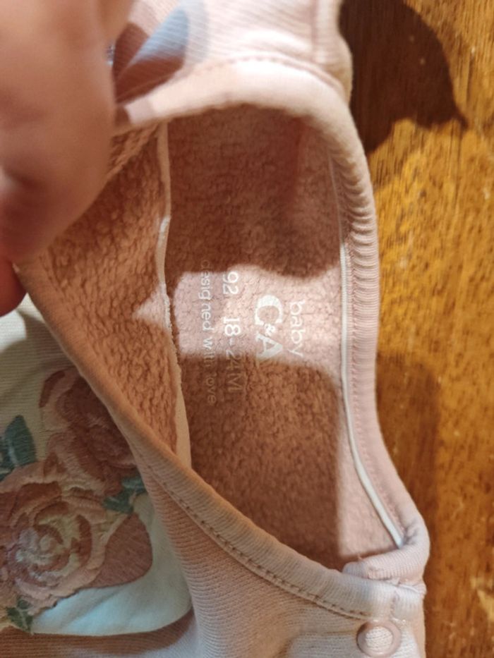 Pull rose chat fille taille 92 cm - photo numéro 3