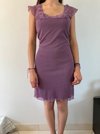 Robe violette double 36
