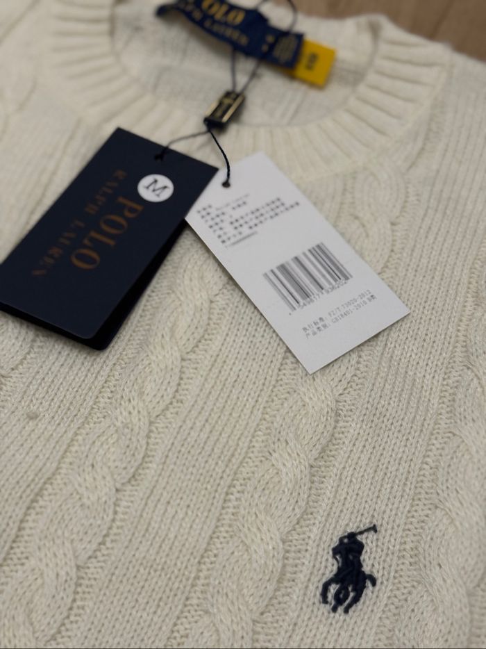Ralph Lauren Pull blanc cassé taille M - photo numéro 3