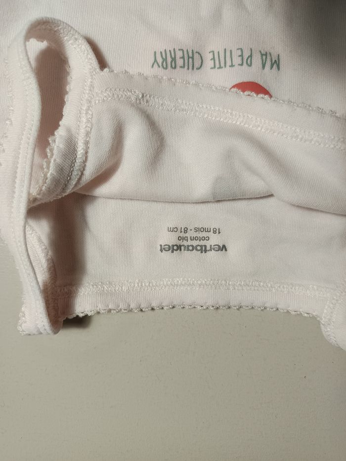 Body rose pâle avec cerises 🍒- Verbaudet - 18 mois - photo numéro 3