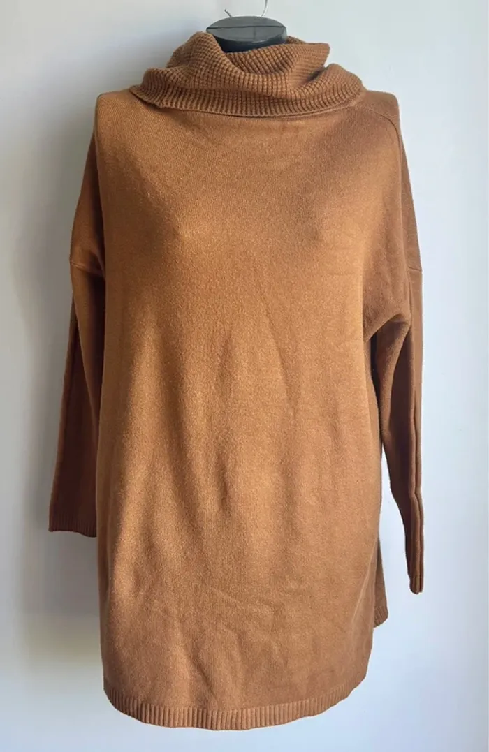 Robe pull marron col roulé M à XL – Photos et mesures à regarder - photo numéro 2