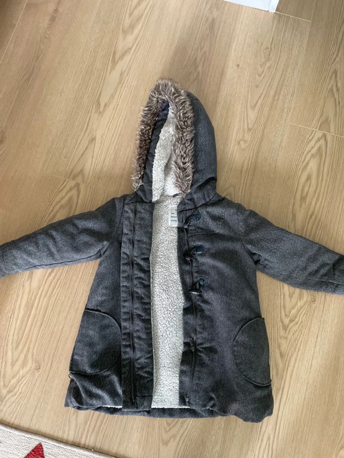 Manteau gris à paillette 3 ans