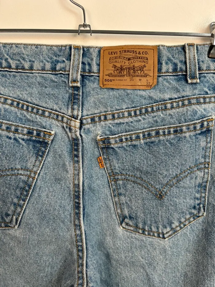 Jean Levi's Femme Bleu W28 | 505 Classic Fit | Taille 38 | Très Bon État | BP221 - photo numéro 4