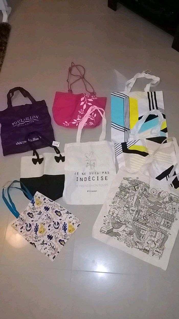 Lot de 8 tote Bag