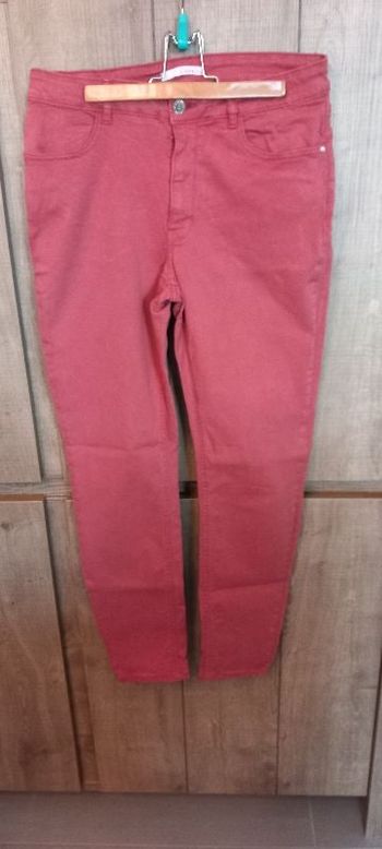 pantalon/jean coloris rouille