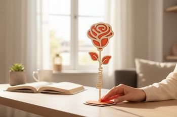 ​🌹 Fleur Éternelle Personnalisée "Maman" – Neuve 