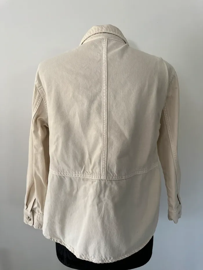 Veste en jeans beige - photo numéro 4