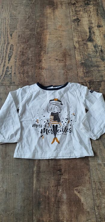 T-shirt terre de marins 24 mois en très bon état