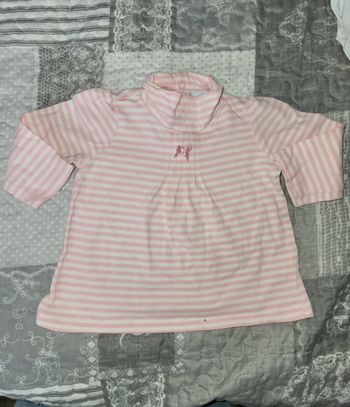 Haut col roulé rayures 12 mois