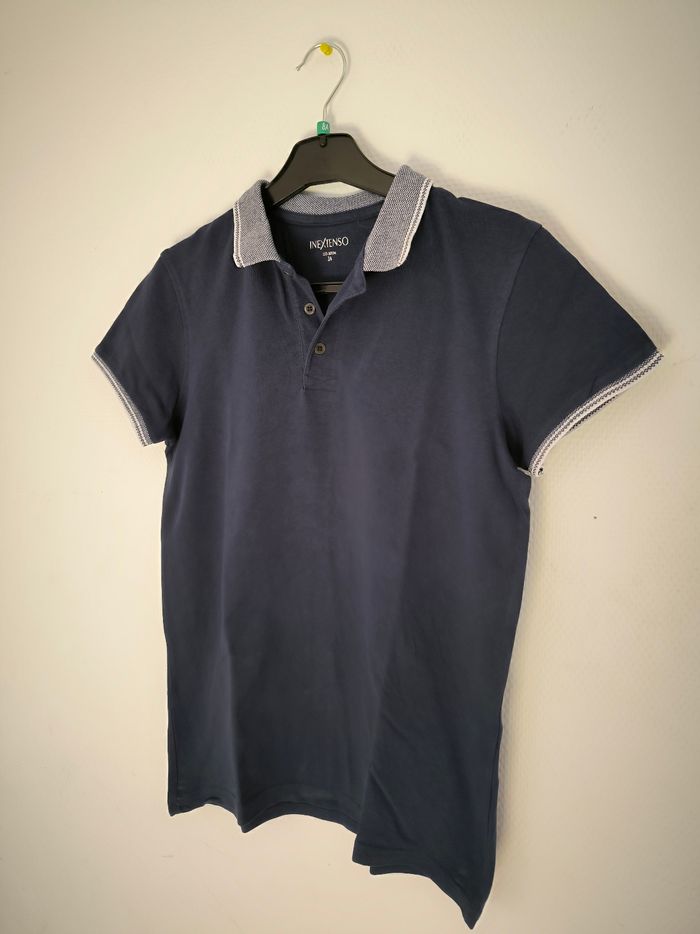 Polo bleu avec col taille 14 ans In Extenso - photo numéro 5