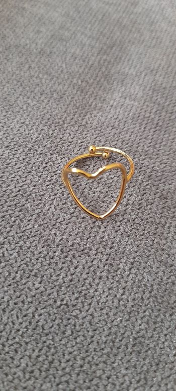 Bague coeur ajustable