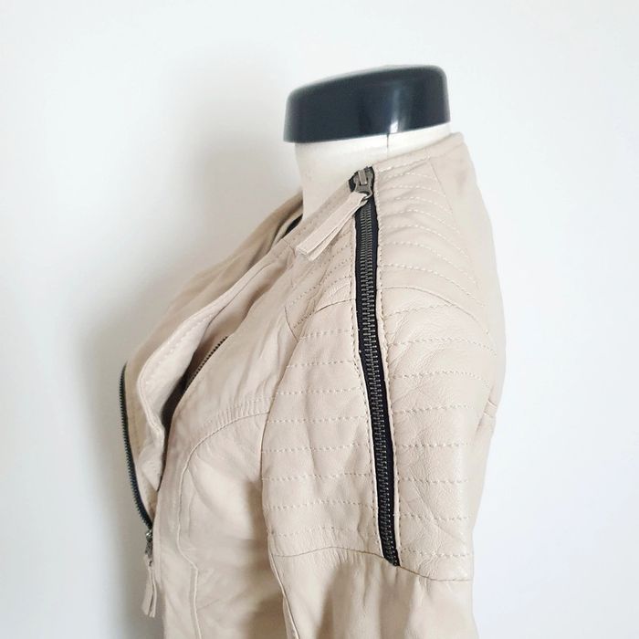 Veste en cuir 34 AJC couleur crème - photo numéro 12