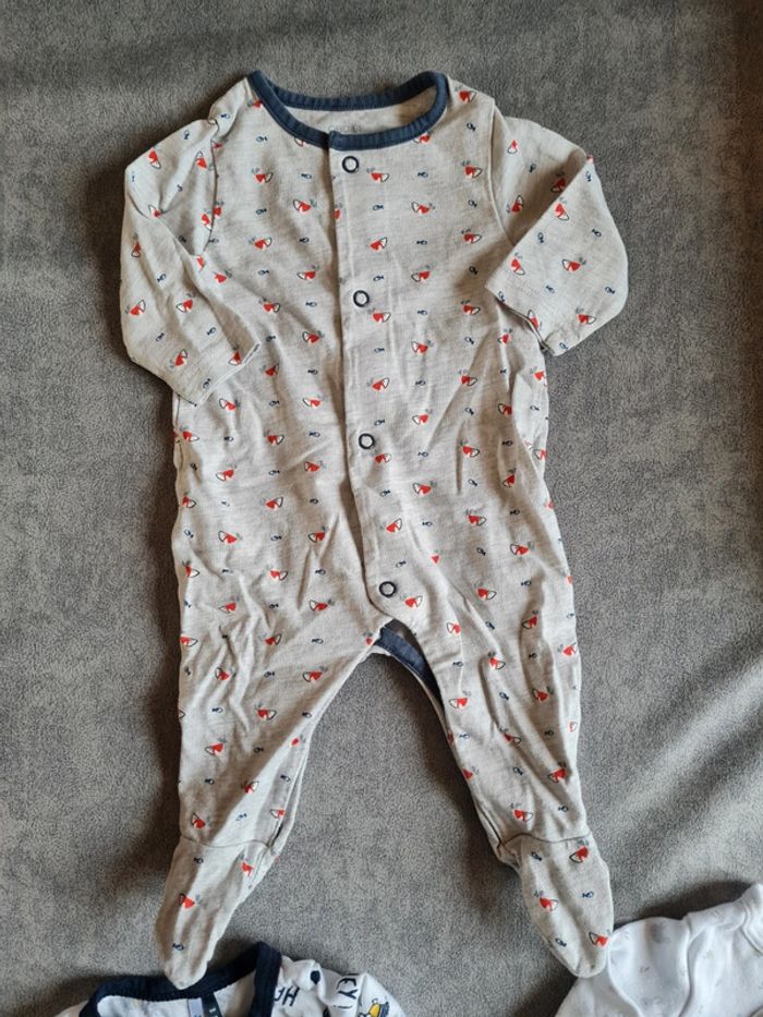Lot de 3 pyjamas coton 3 mois - photo numéro 6