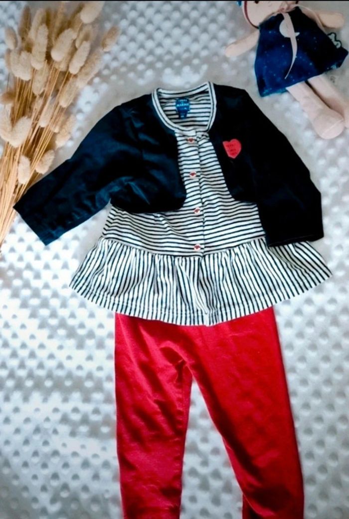 Ensemble 2 pièces fille 9 mois