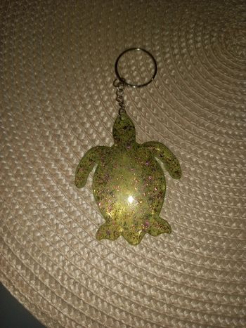 Porte clé tortue en résine epoxy