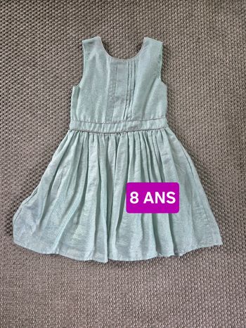 Robe cérémonie vert d'eau - 8 ans